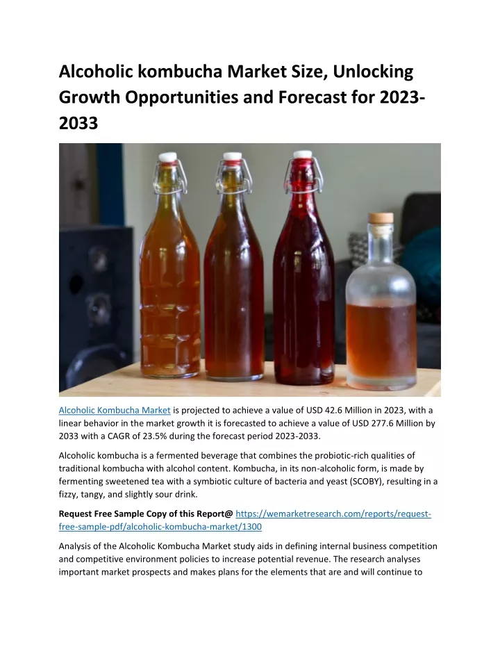 alcoholic kombucha market size unlocking growth