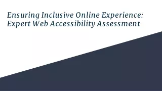 ensuring inclusive online experience expert web accessibility assessment