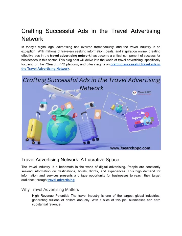 crafting successful ads in the travel advertising
