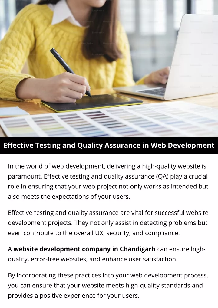 effective testing and quality assurance