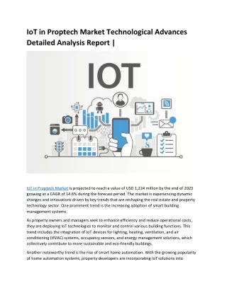 iot in proptech market technological advances
