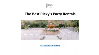 The Best Ricky's Party Rentals