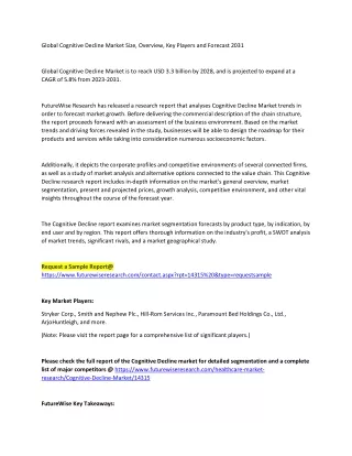 global cognitive decline market size overview