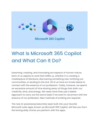 What Is Microsoft 365 Copilot and What Can It Do?