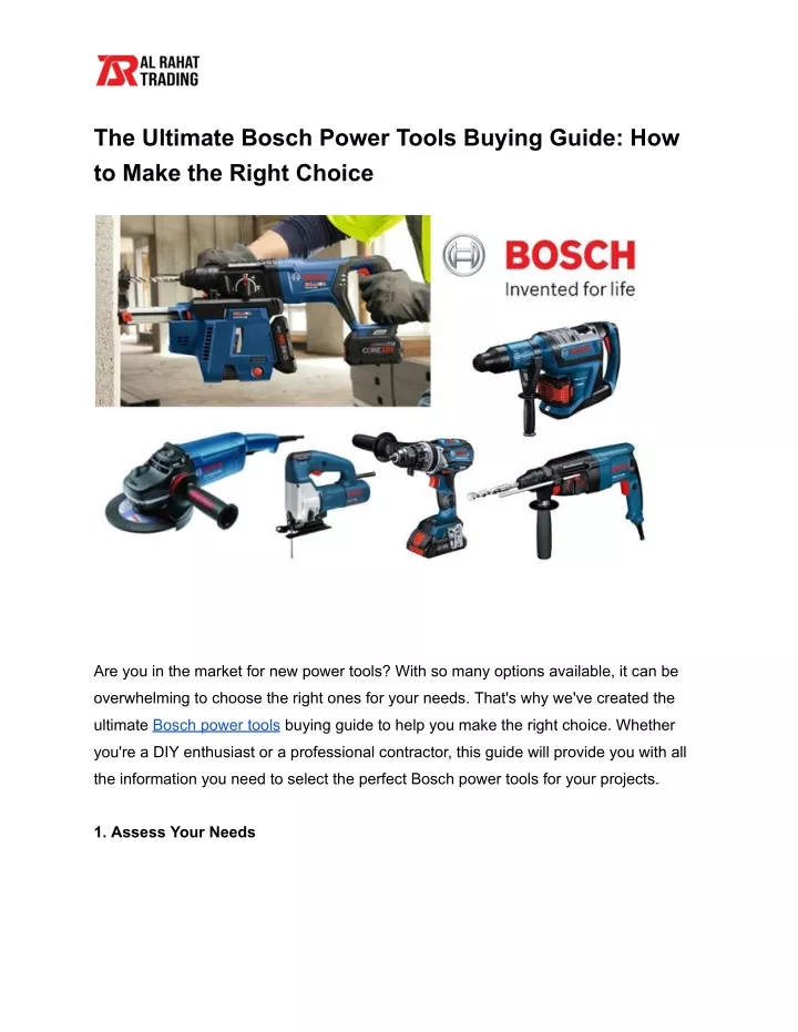 the ultimate bosch power tools buying guide