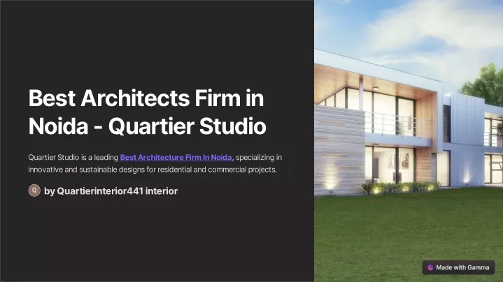 best architects firm in noida quartier studio