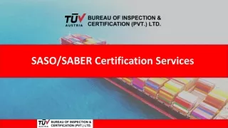 SASO-SABER Certification Services