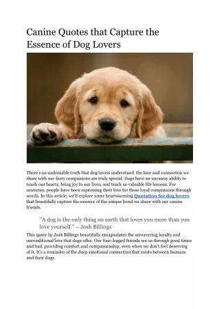 canine quotes that capture the essence