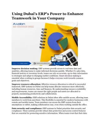 using dubai s erp s power to enhance teamwork