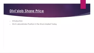 Divislab share price