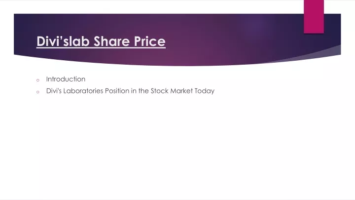 divi slab share price