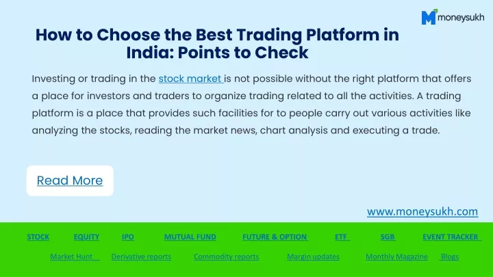 how to choose the best trading platform in india points to check