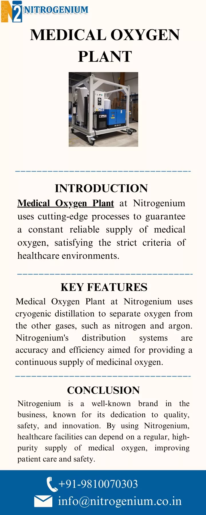 medical oxygen plant