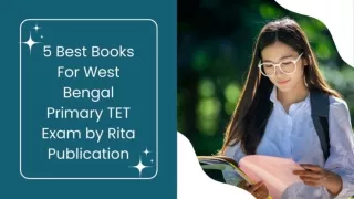 5 Best Books For West Bengal Primary TET Exam by Rita Publication