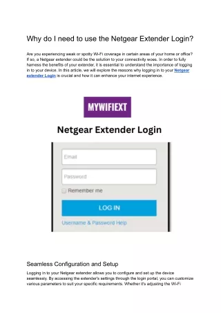 Netgear Extender Login