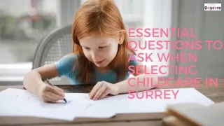 Essential Questions to Ask When Selecting Childcare in Surrey