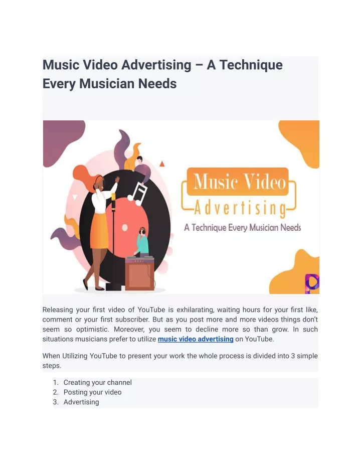 music video advertising a technique every