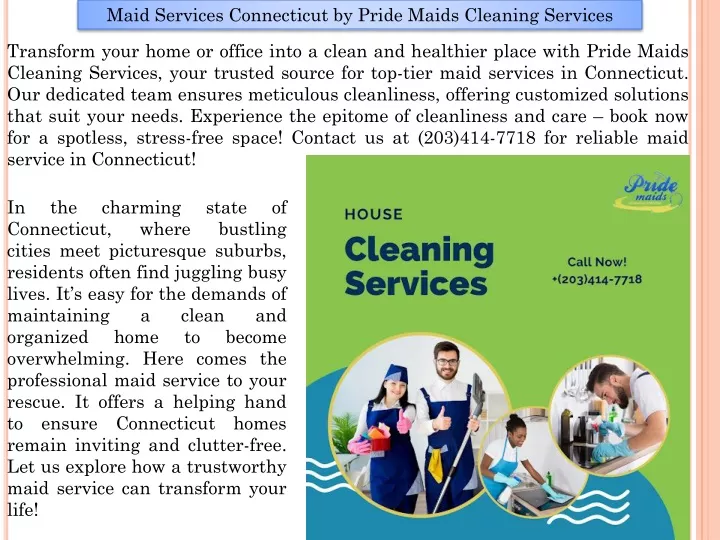 maid services connecticut by pride maids cleaning