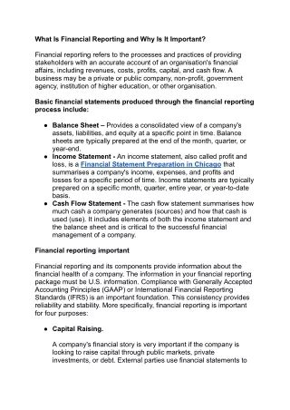 what is financial reporting