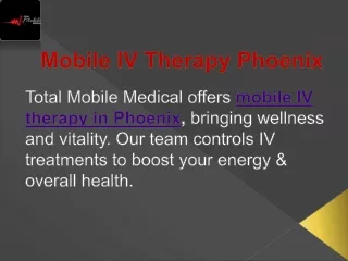 Mobile IV Therapy Phoenix