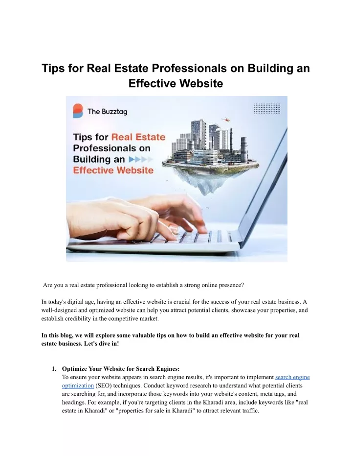 tips for real estate professionals on building