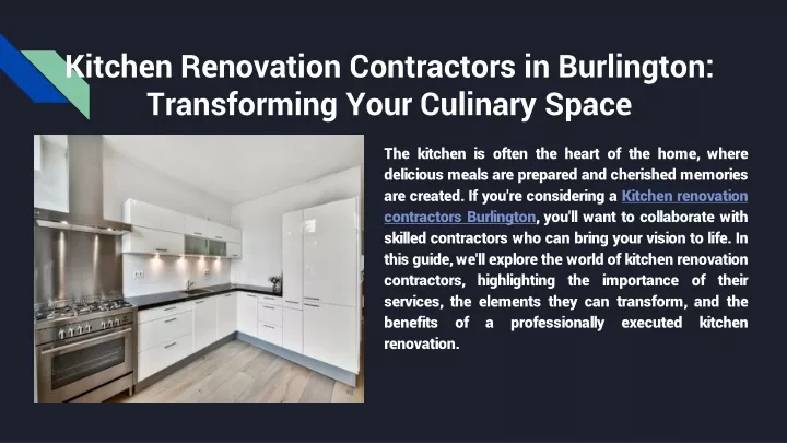 kitchen renovation contractors in burlington transforming your culinary space