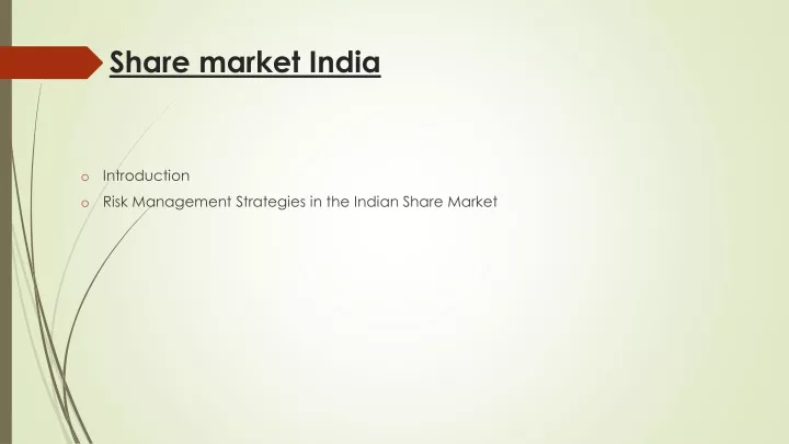 share market india