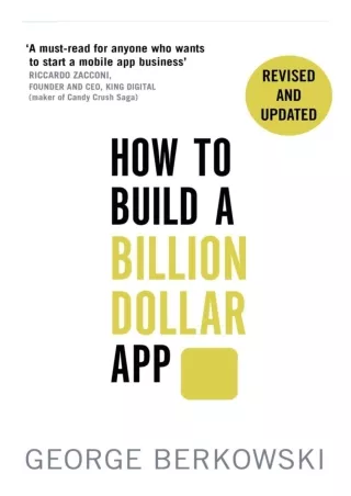 Read ebook [PDF]  How to Build a Billion Dollar App