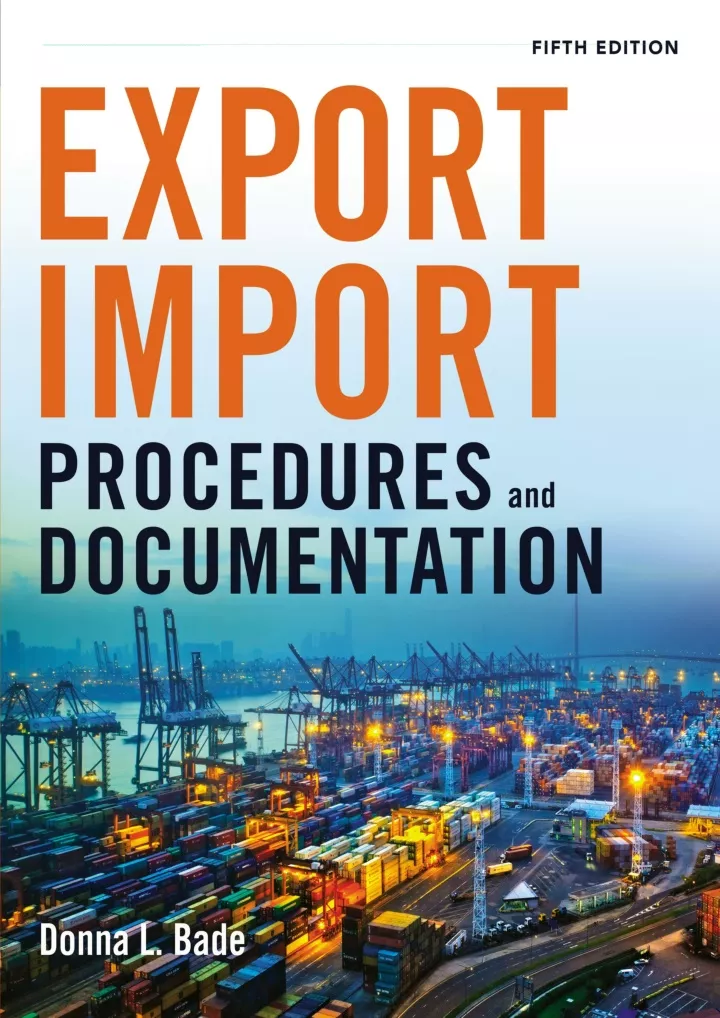read pdf export import procedures