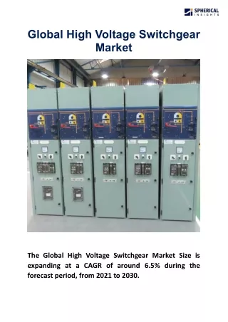 global high voltage switchgear market