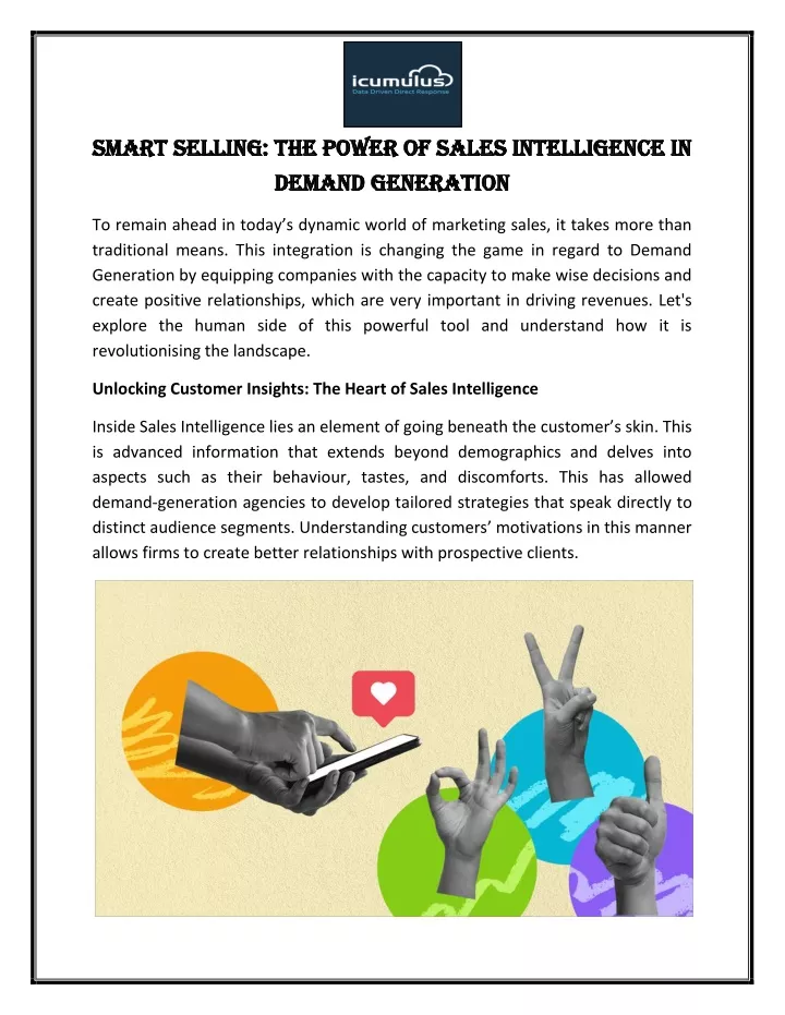 smart selling the power of sales intelligence