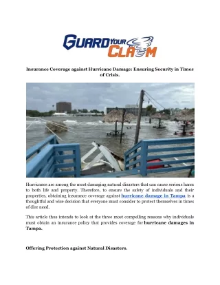Insurance Coverage against Hurricane Damage_ Ensuring Security in Times of Crisis.