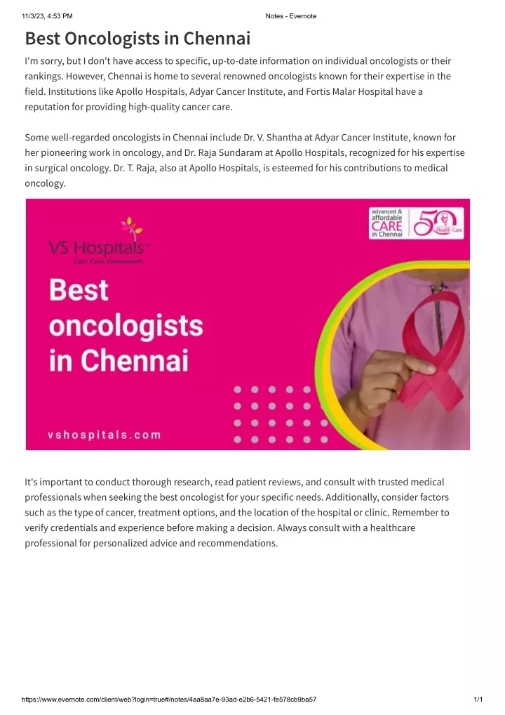 11 3 23 4 53 pm best oncologists in chennai