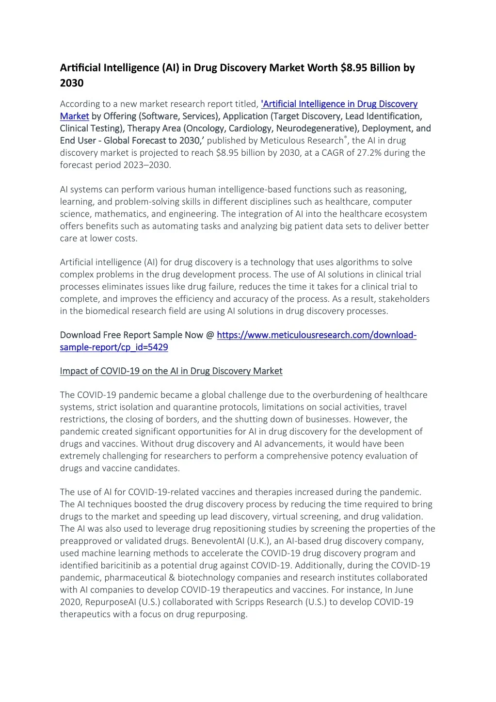 PPT - Artificial Intelligence in Drug Discovery Market by Size, Share ...