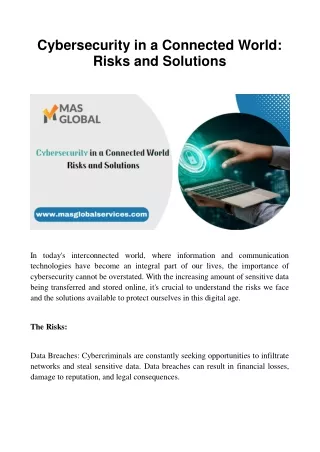 cyber security services | MasGlobal Services