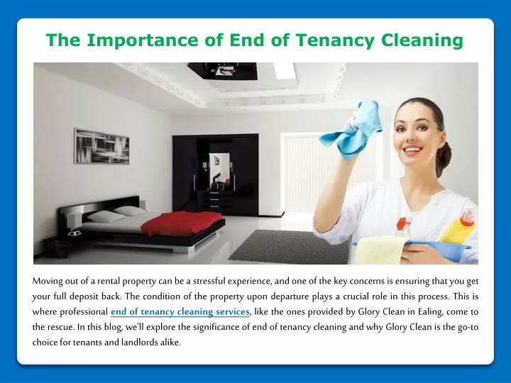 the importance of end of tenancy cleaning