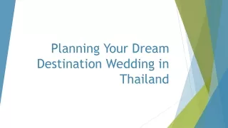 Planning Your Dream Destination Wedding in Thailand