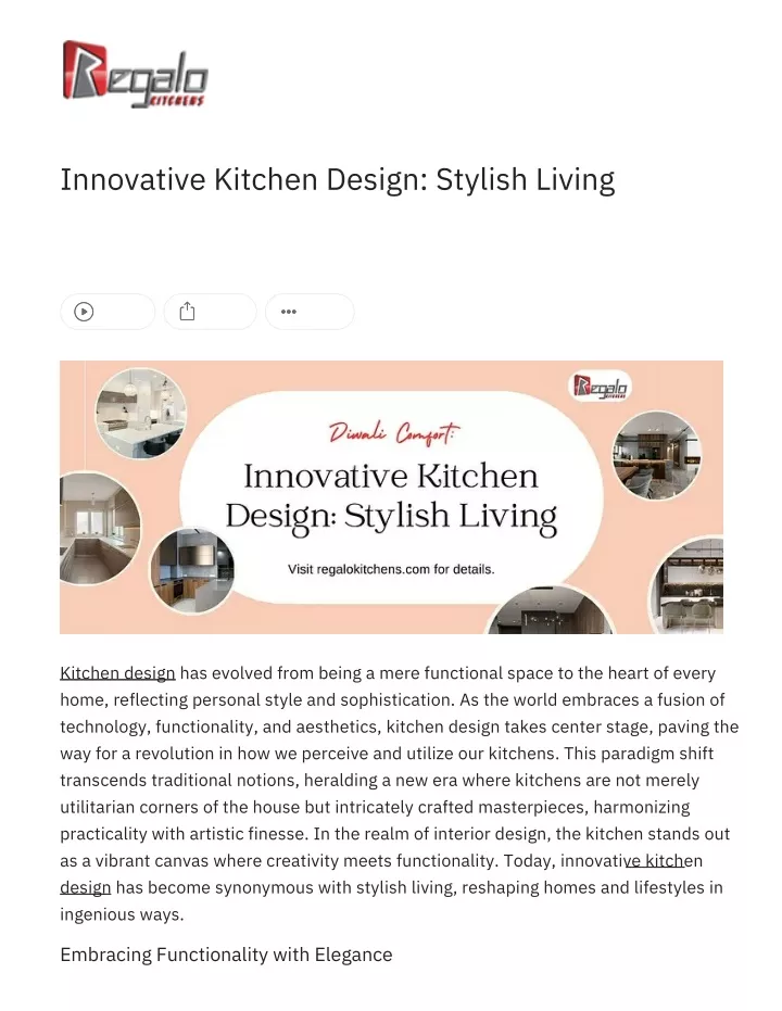 innovative kitchen design stylish living