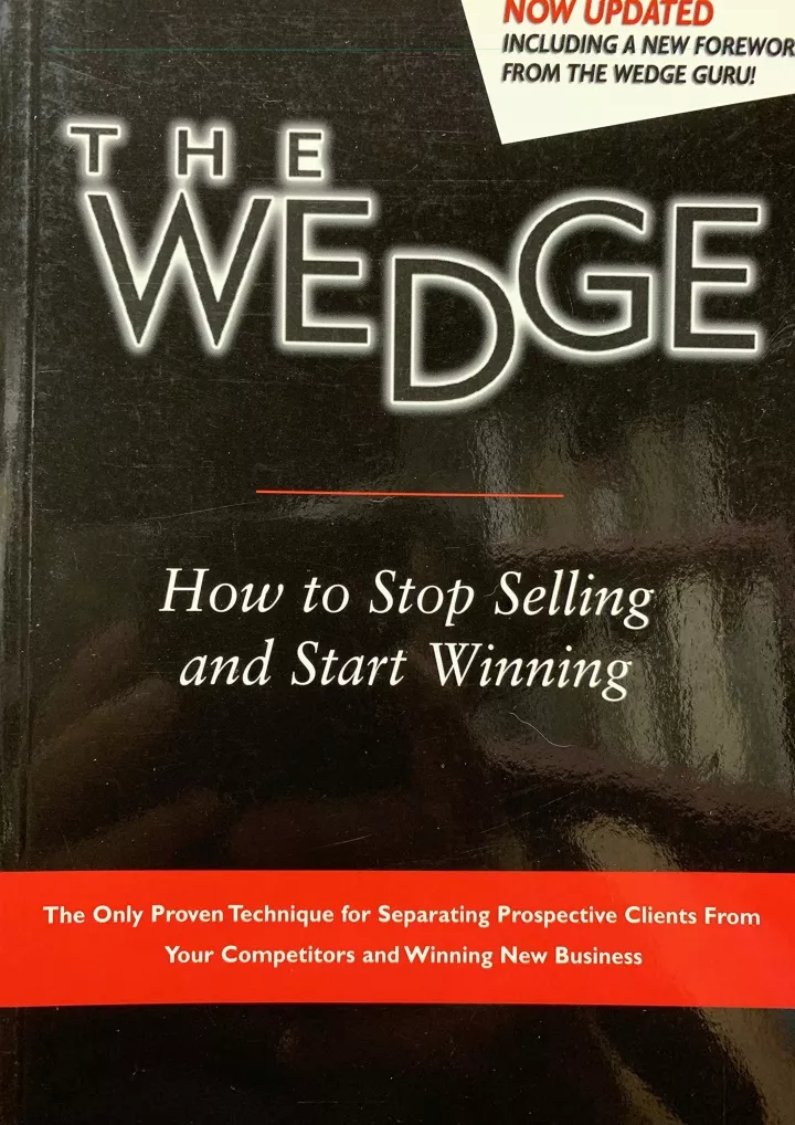 get pdf download the wedge how to stop selling