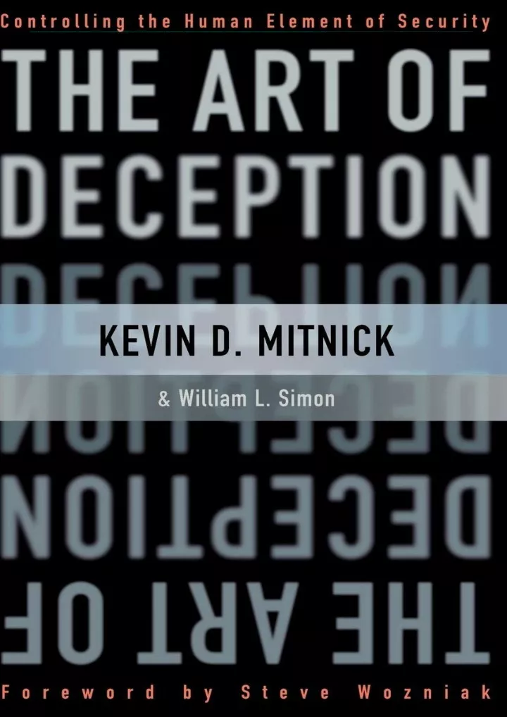 download pdf the art of deception controlling