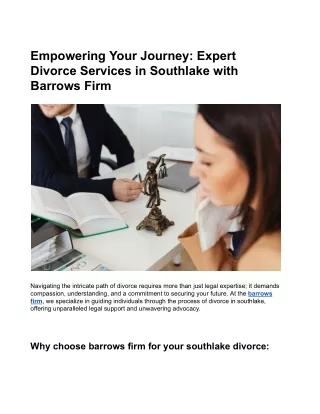 Empowering Your Journey_ Expert Divorce Services in Southlake with Barrows Firm