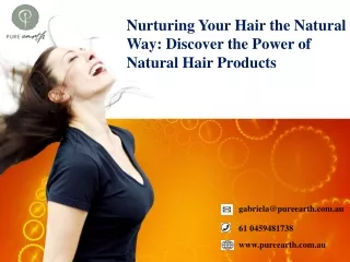 Nurturing Your Hair the Natural Way Discover the Power of Natural Hair Products