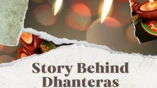 Story Behind Dhanteras