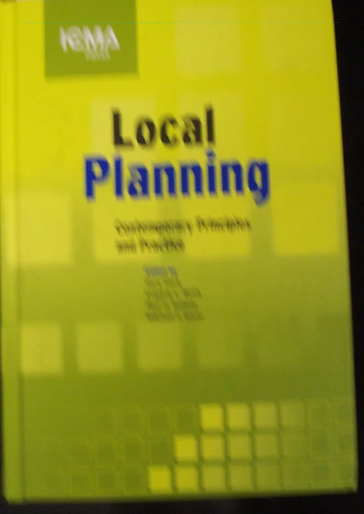 read ebook pdf local planning contemporary