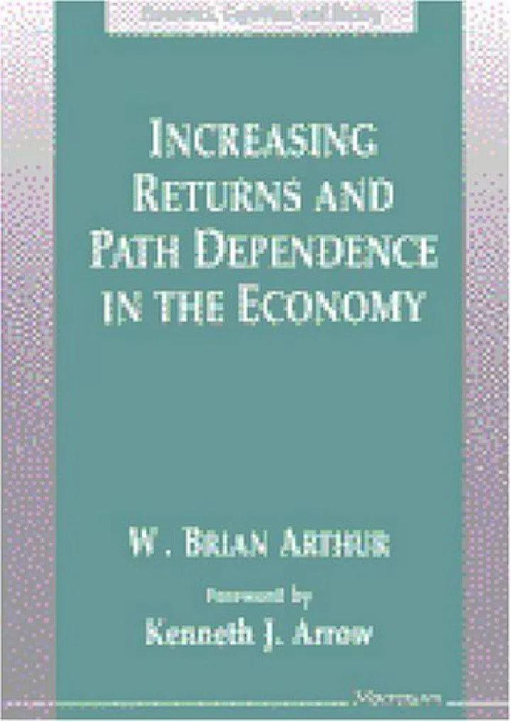 read download increasing returns and path