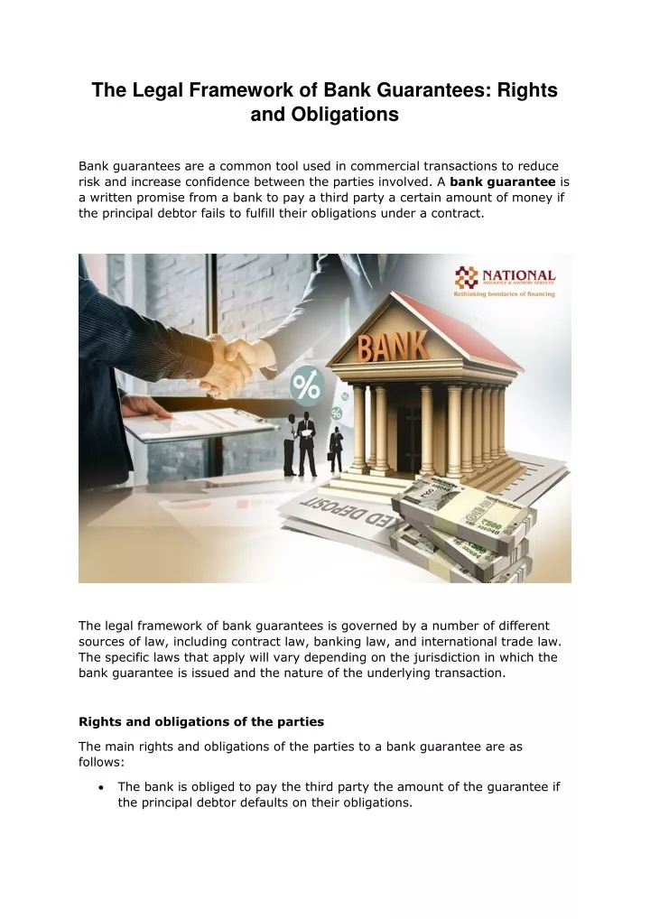 the legal framework of bank guarantees rights