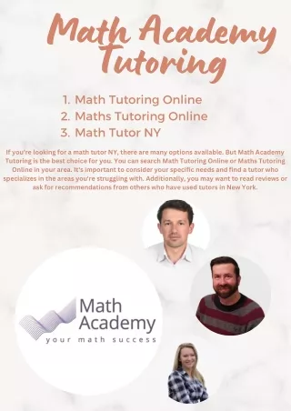 math academy tutoring