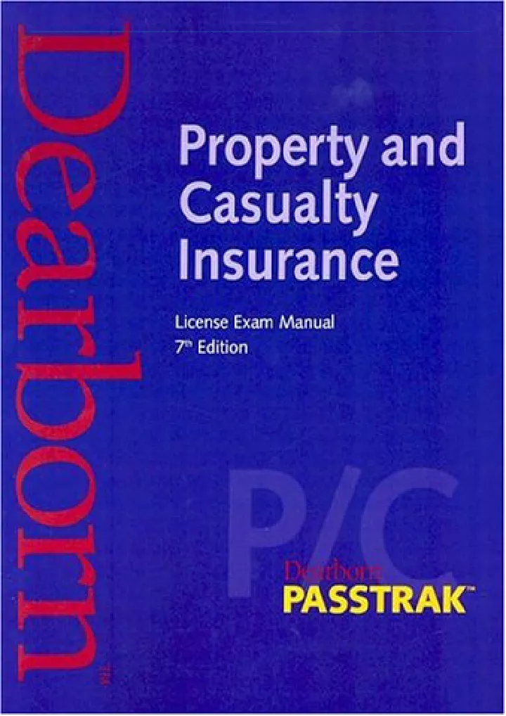 download book pdf property and casualty insurance