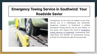 Emergency Towing Service in Southwind