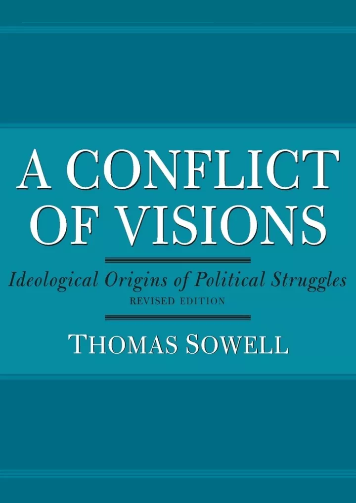 pdf download a conflict of visions ideological